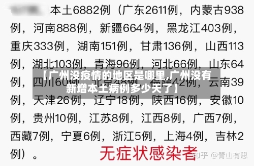 【广州没疫情的地区是哪里,广州没有新增本土病例多少天了】