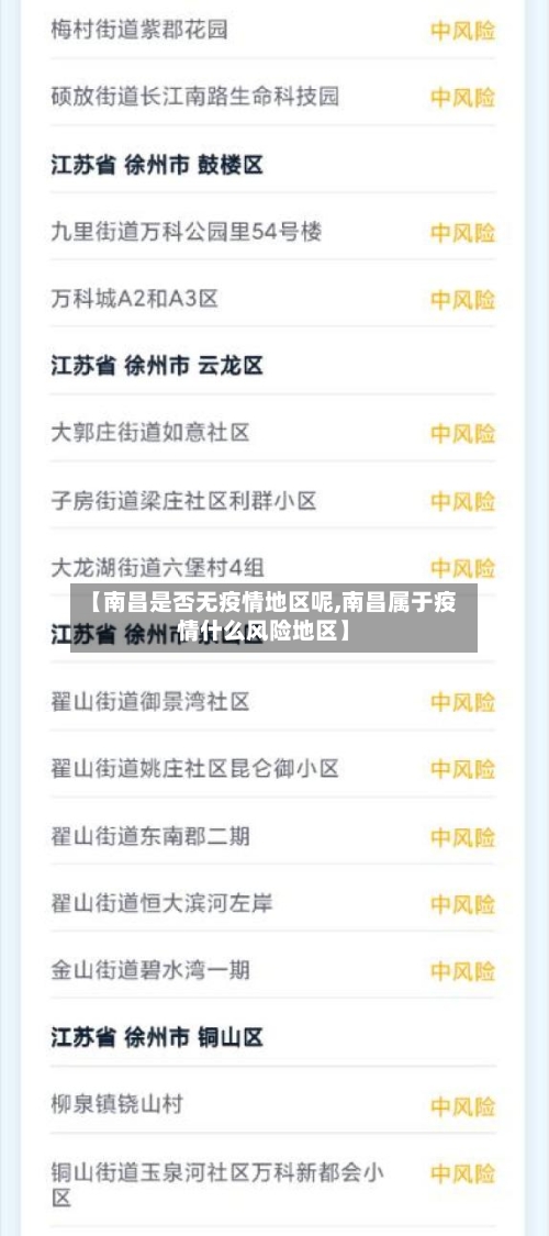【南昌是否无疫情地区呢,南昌属于疫情什么风险地区】