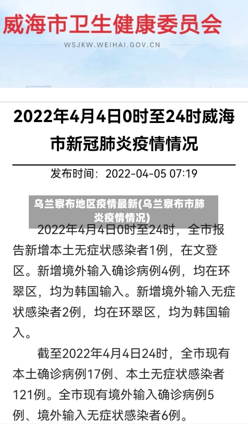 乌兰察布地区疫情最新(乌兰察布市肺炎疫情情况)