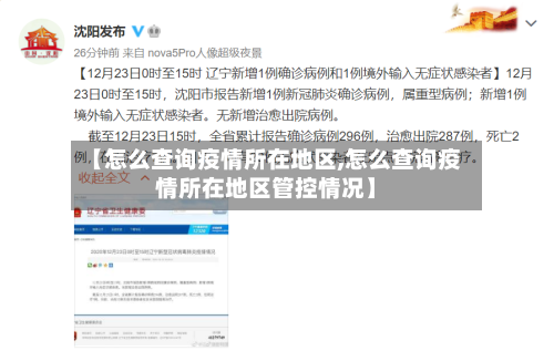【怎么查询疫情所在地区,怎么查询疫情所在地区管控情况】