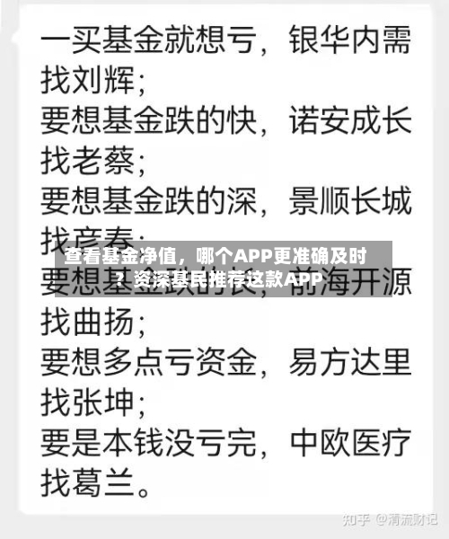 查看基金净值,哪个APP更准确及时?资深基民推荐这款APP